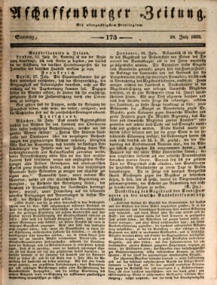 Aschaffenburger Zeitung Samstag 20. Juli 1839