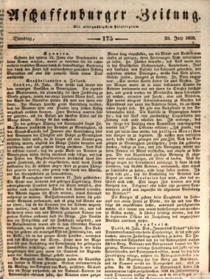 Aschaffenburger Zeitung Dienstag 23. Juli 1839