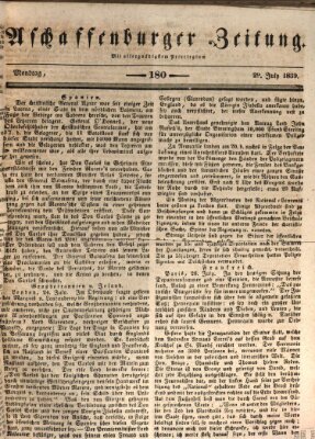 Aschaffenburger Zeitung Montag 29. Juli 1839