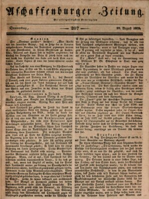 Aschaffenburger Zeitung Donnerstag 29. August 1839