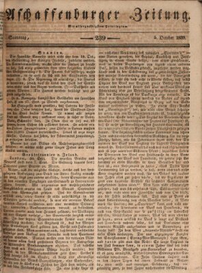 Aschaffenburger Zeitung Samstag 5. Oktober 1839