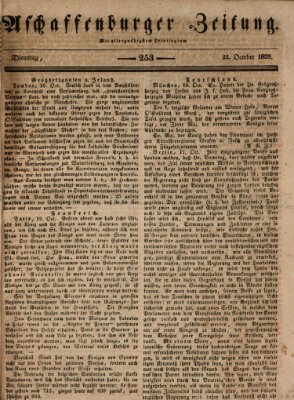 Aschaffenburger Zeitung Dienstag 22. Oktober 1839