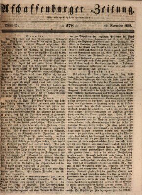 Aschaffenburger Zeitung Mittwoch 20. November 1839