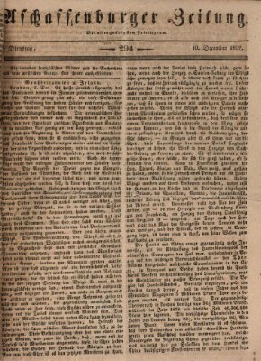 Aschaffenburger Zeitung Dienstag 10. Dezember 1839