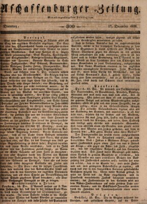 Aschaffenburger Zeitung Dienstag 17. Dezember 1839