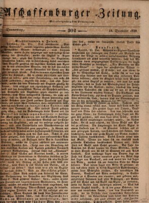 Aschaffenburger Zeitung Donnerstag 19. Dezember 1839