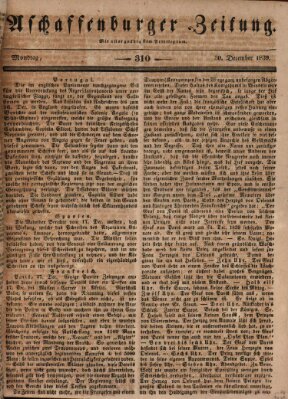 Aschaffenburger Zeitung Montag 30. Dezember 1839