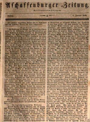 Aschaffenburger Zeitung Freitag 3. Januar 1840