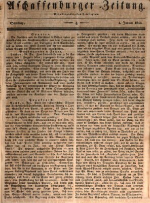 Aschaffenburger Zeitung Samstag 4. Januar 1840