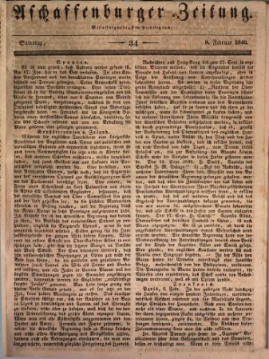 Aschaffenburger Zeitung Samstag 8. Februar 1840