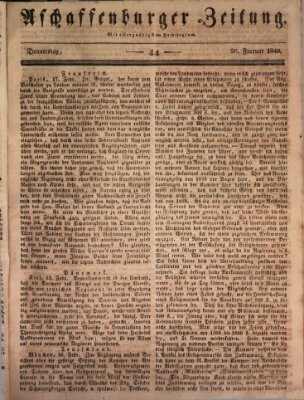 Aschaffenburger Zeitung Donnerstag 20. Februar 1840