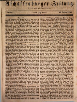 Aschaffenburger Zeitung Freitag 28. Februar 1840