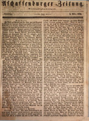 Aschaffenburger Zeitung Dienstag 3. März 1840