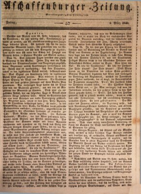 Aschaffenburger Zeitung Freitag 6. März 1840