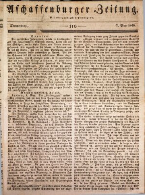 Aschaffenburger Zeitung Donnerstag 7. Mai 1840