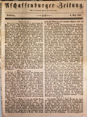 Aschaffenburger Zeitung Samstag 9. Mai 1840