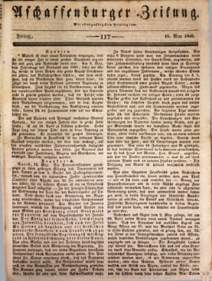 Aschaffenburger Zeitung Freitag 15. Mai 1840