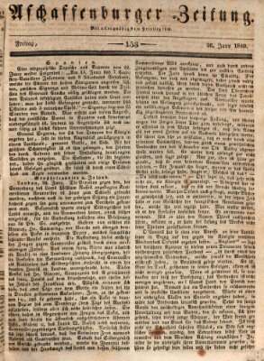 Aschaffenburger Zeitung Freitag 26. Juni 1840