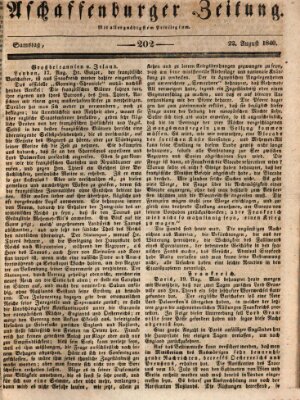 Aschaffenburger Zeitung Samstag 22. August 1840