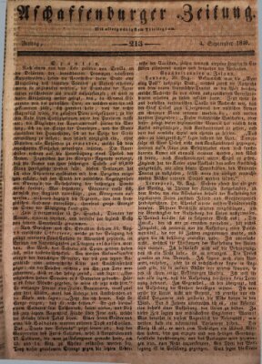 Aschaffenburger Zeitung Freitag 4. September 1840