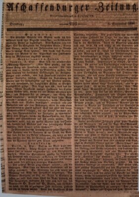 Aschaffenburger Zeitung Dienstag 8. September 1840