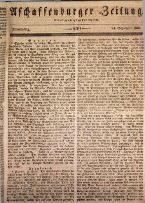 Aschaffenburger Zeitung Donnerstag 24. September 1840