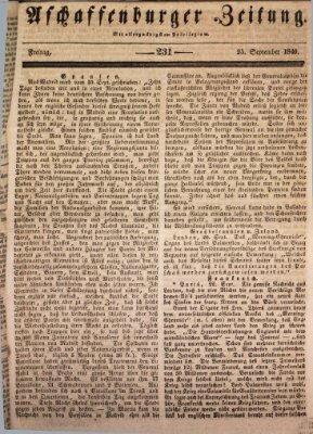 Aschaffenburger Zeitung Mittwoch 23. September 1840