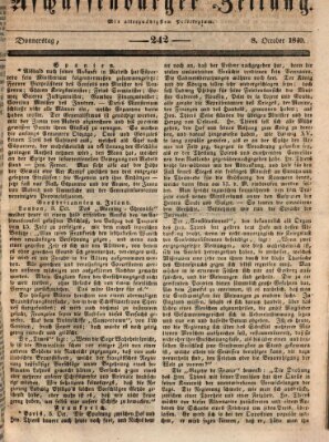 Aschaffenburger Zeitung Donnerstag 8. Oktober 1840