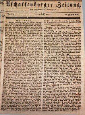 Aschaffenburger Zeitung Montag 12. Oktober 1840