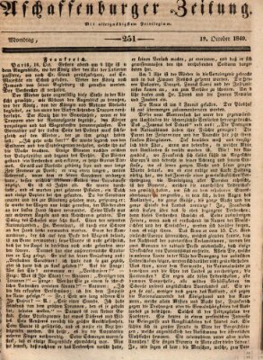 Aschaffenburger Zeitung Montag 19. Oktober 1840