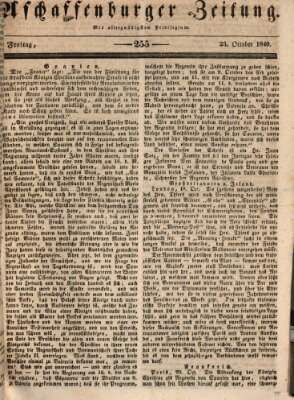 Aschaffenburger Zeitung Freitag 23. Oktober 1840