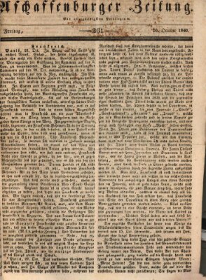 Aschaffenburger Zeitung Freitag 30. Oktober 1840