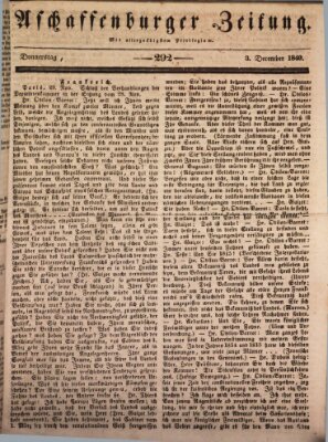 Aschaffenburger Zeitung Donnerstag 3. Dezember 1840