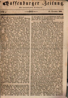 Aschaffenburger Zeitung Mittwoch 23. Dezember 1840