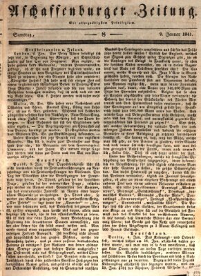 Aschaffenburger Zeitung Samstag 9. Januar 1841