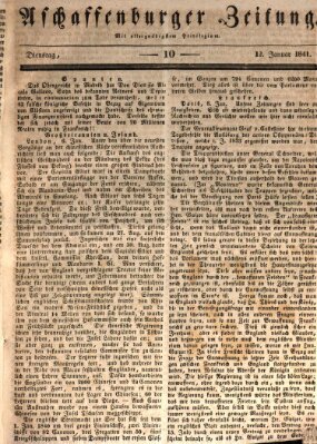 Aschaffenburger Zeitung Dienstag 12. Januar 1841