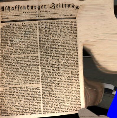 Aschaffenburger Zeitung Mittwoch 27. Januar 1841