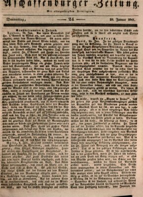 Aschaffenburger Zeitung Donnerstag 28. Januar 1841