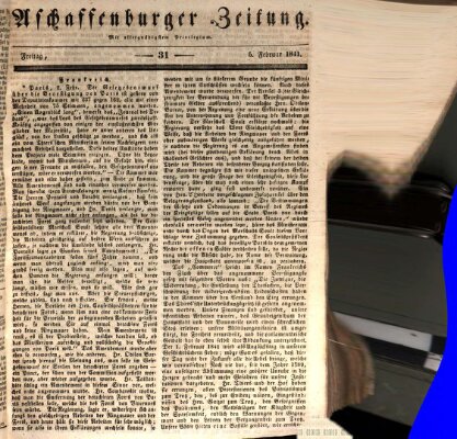 Aschaffenburger Zeitung Freitag 5. Februar 1841