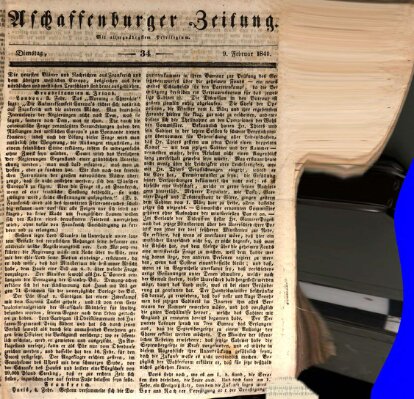 Aschaffenburger Zeitung Dienstag 9. Februar 1841