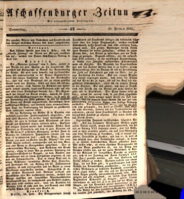 Aschaffenburger Zeitung Donnerstag 18. Februar 1841