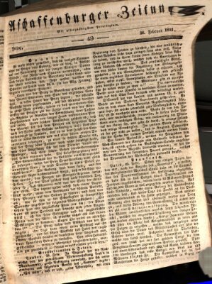 Aschaffenburger Zeitung Freitag 26. Februar 1841