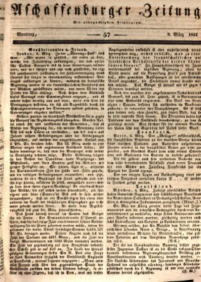 Aschaffenburger Zeitung Montag 8. März 1841