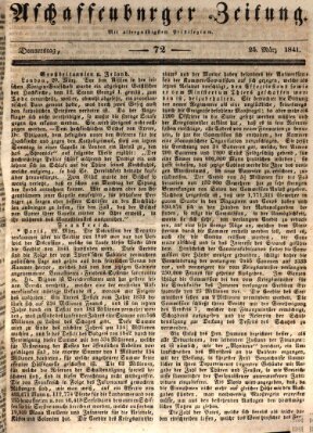 Aschaffenburger Zeitung Donnerstag 25. März 1841