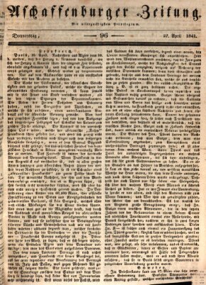 Aschaffenburger Zeitung Donnerstag 22. April 1841