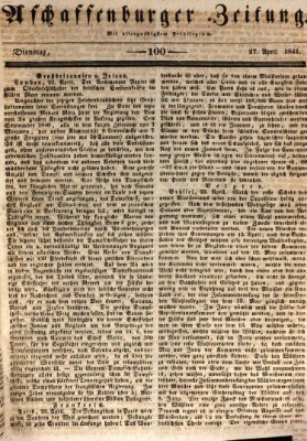 Aschaffenburger Zeitung Dienstag 27. April 1841