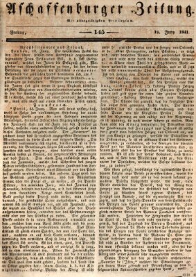 Aschaffenburger Zeitung Freitag 18. Juni 1841