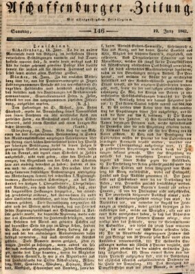 Aschaffenburger Zeitung Samstag 19. Juni 1841