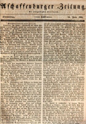 Aschaffenburger Zeitung Donnerstag 24. Juni 1841