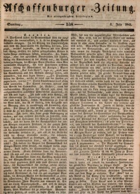 Aschaffenburger Zeitung Samstag 3. Juli 1841